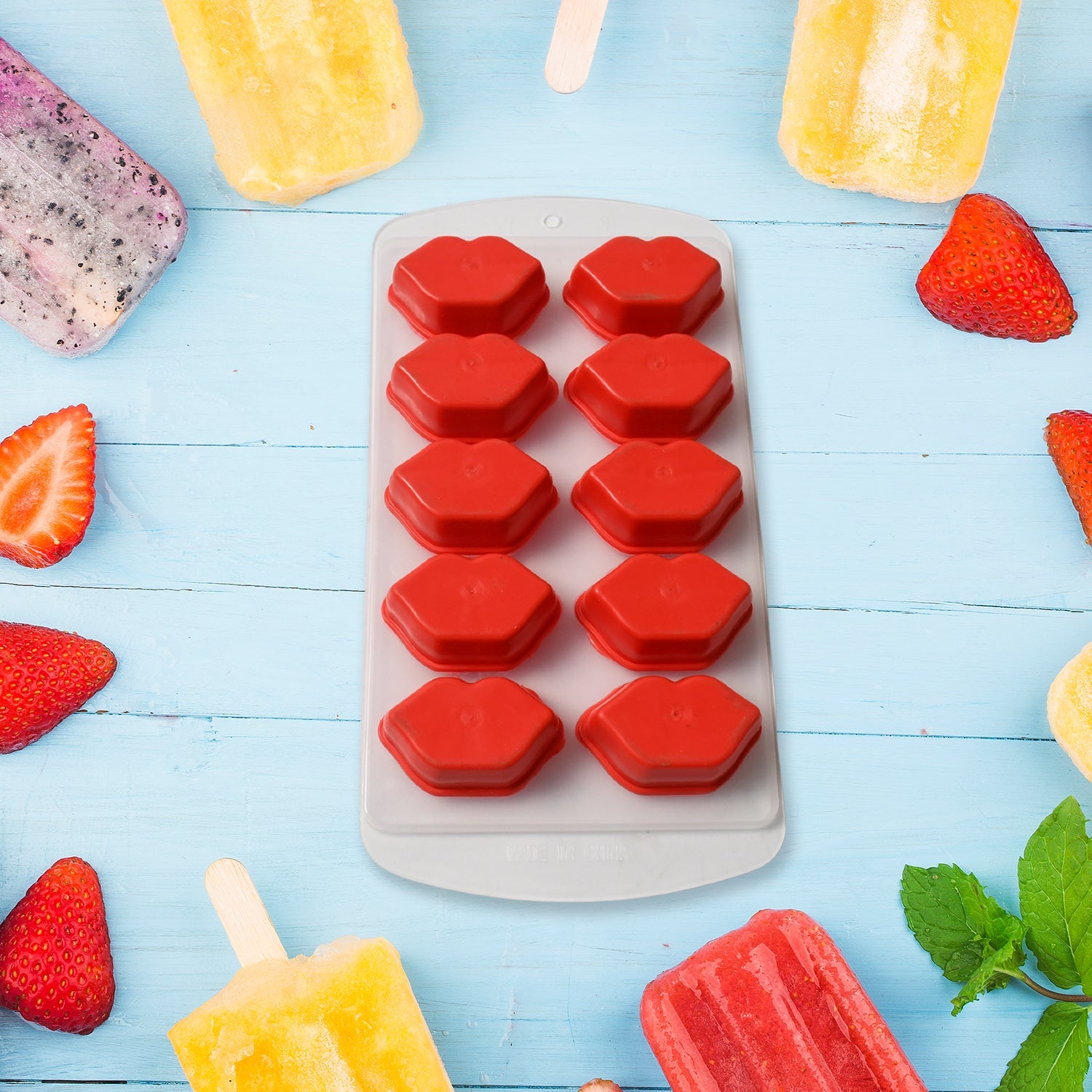 Silicone Mold Ice Cube Tray Creative Sweet Multi Type Ice Tray Buckets, Ice Cube Trays Multi Fruit Shape Ice Tray (1 Pc) Silicone Mold Ice Cube Tray Creative Sweet Multi Type Ice Tray Buckets, Ice Cube Trays Multi Fruit Shape Ice Tray (1 Pc)